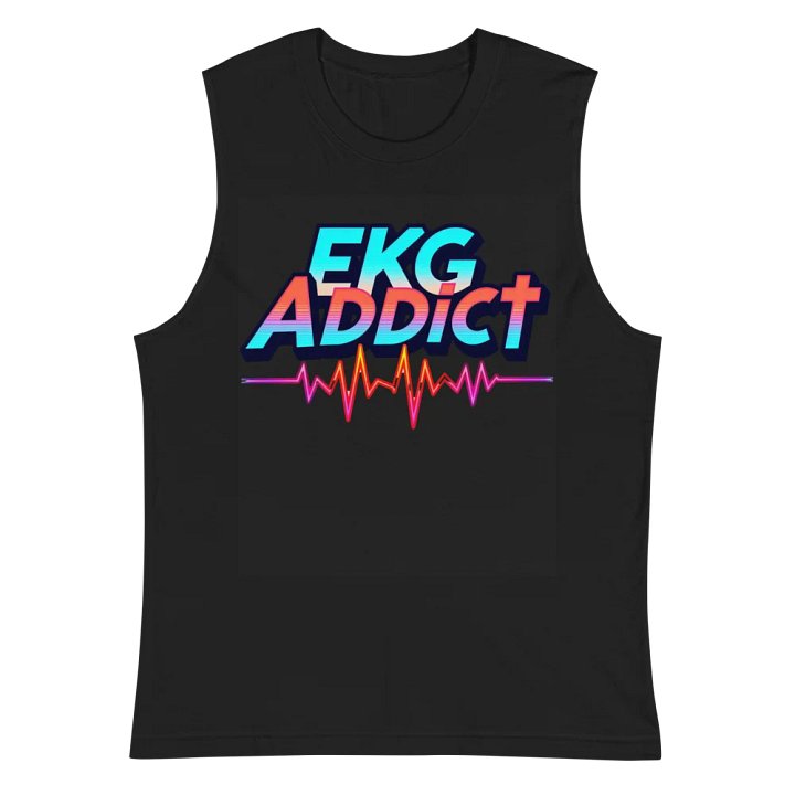 Vibrant EKG Addict Muscle Tank product image (3)