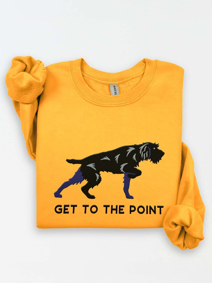 Get to the Point Sweatshirt (Embroidered) of a Pudelpointer(Black) product image (1)