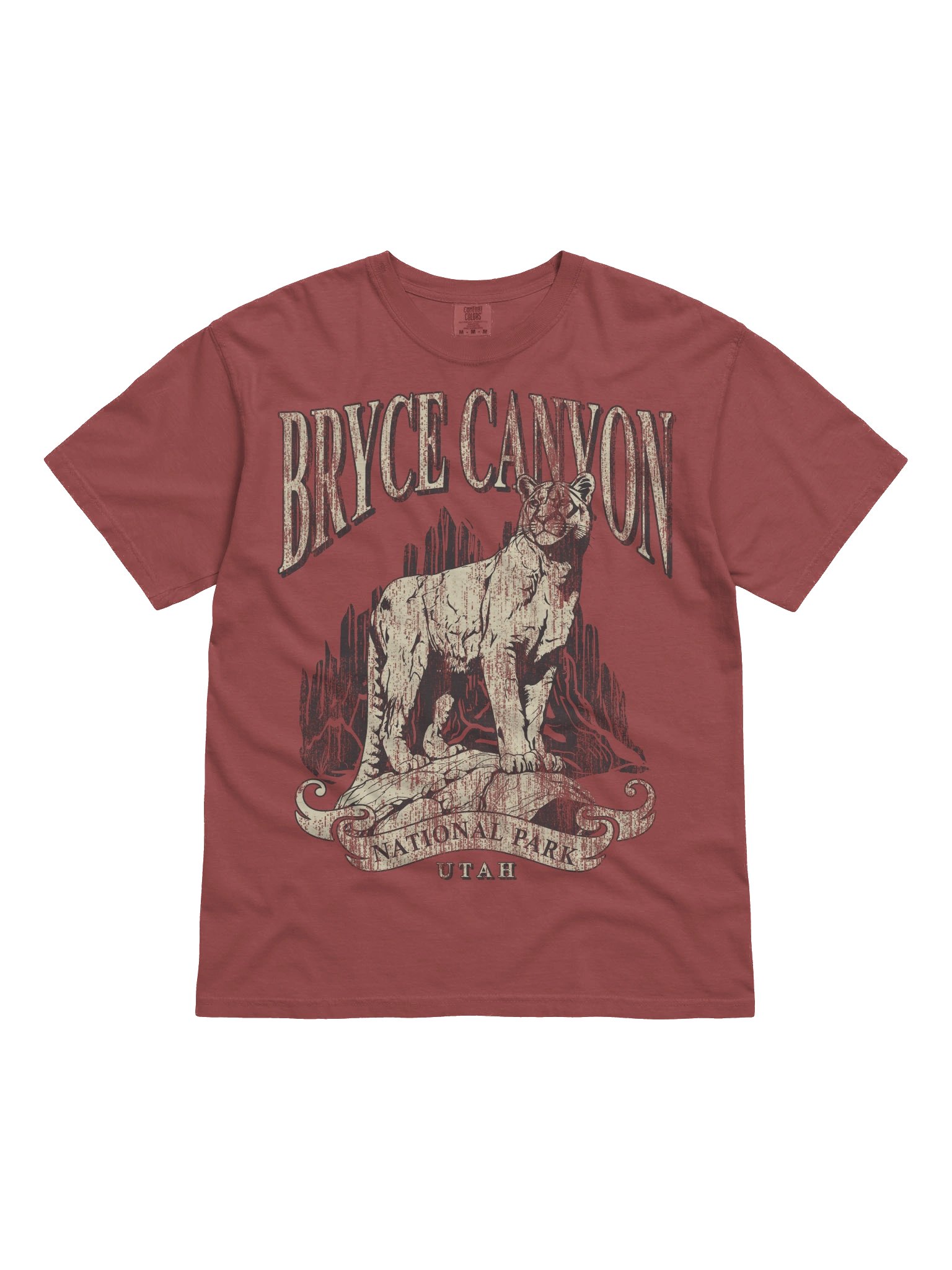Bryce Canyon National Park Shirt – Vintage Mountain Lion Graphic Tee Utah product image (4)