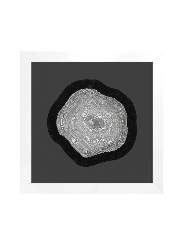 "Layers upon Layers" - Framed Minimalist Art Print - Soft Black product image (41)