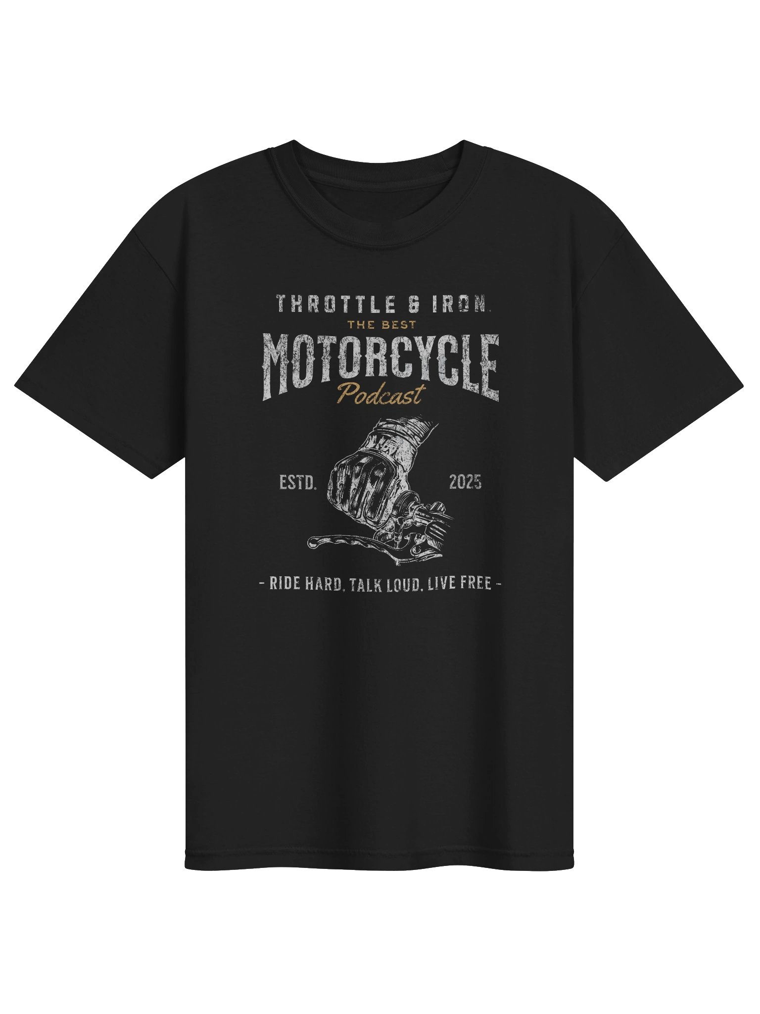 Throttle & Iron Motorcycle Podcast Front Logo Heavyweight Tee product image (2)