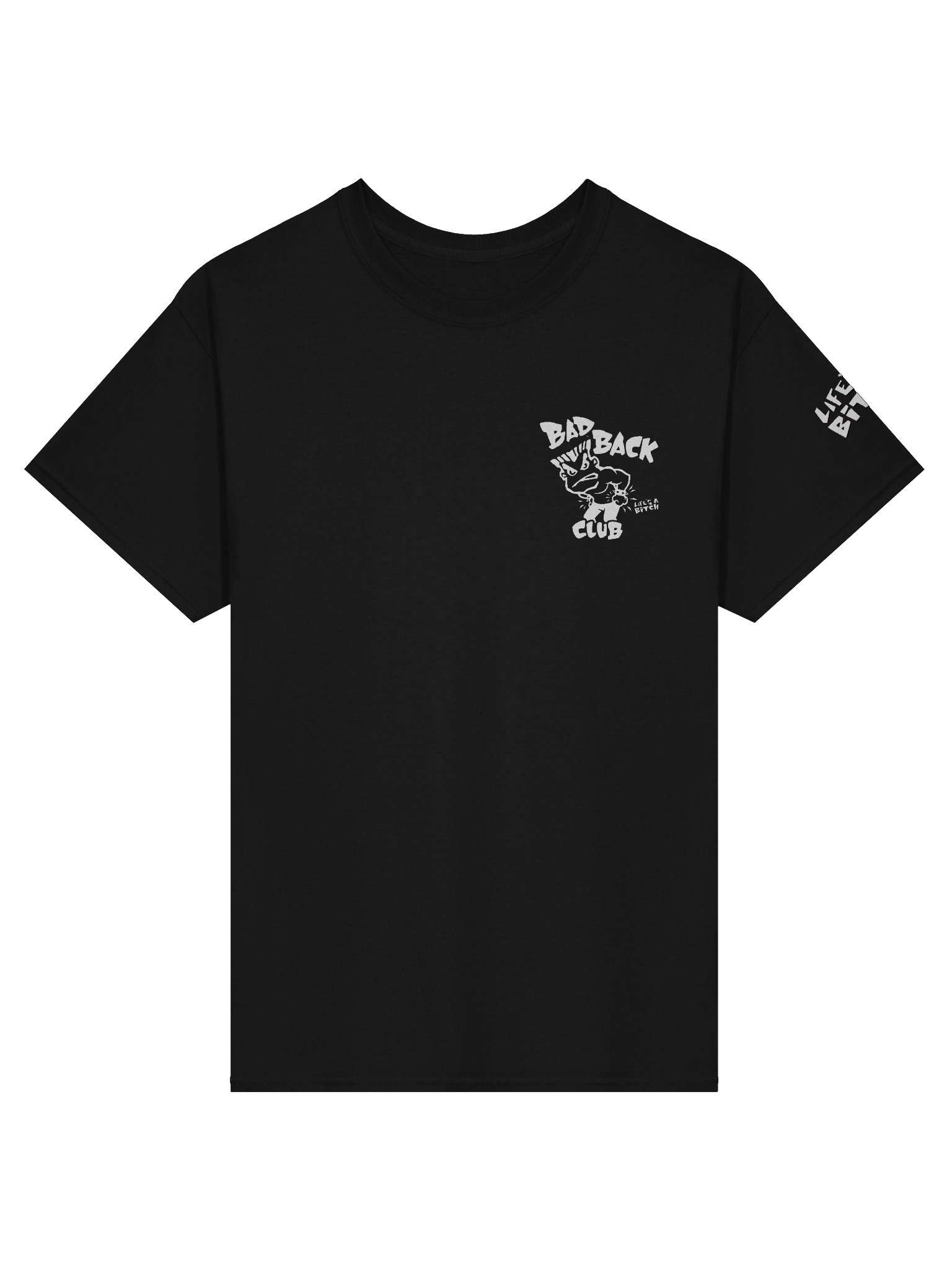 Bad Back Club Small Logo - Black T Shirt product image (1)