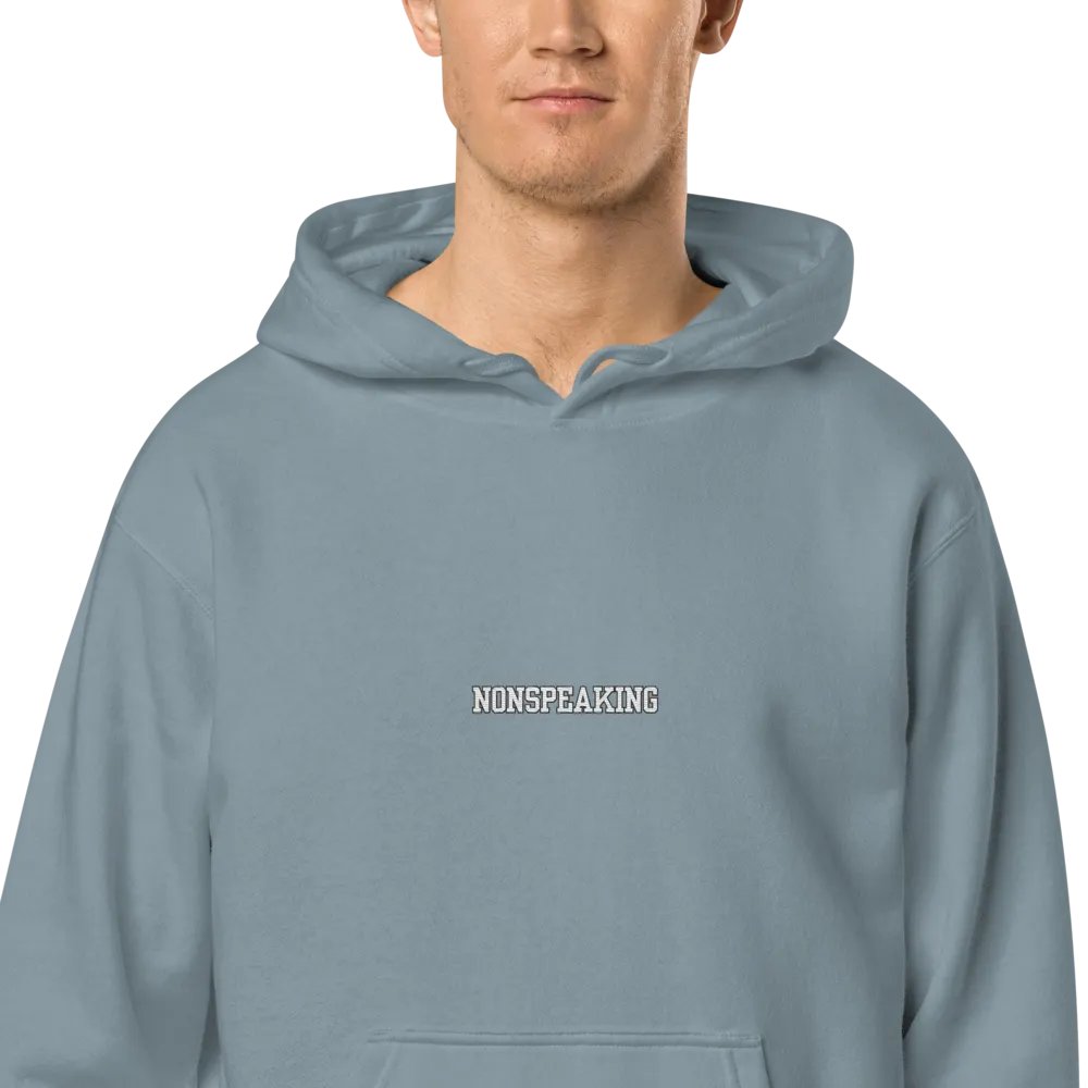 NONSPEAKING embroidered pigment hoodie product image (1)