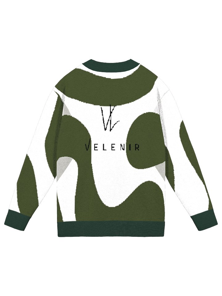 Velenir Green Wave Signature Knitted Cardigan product image (9)