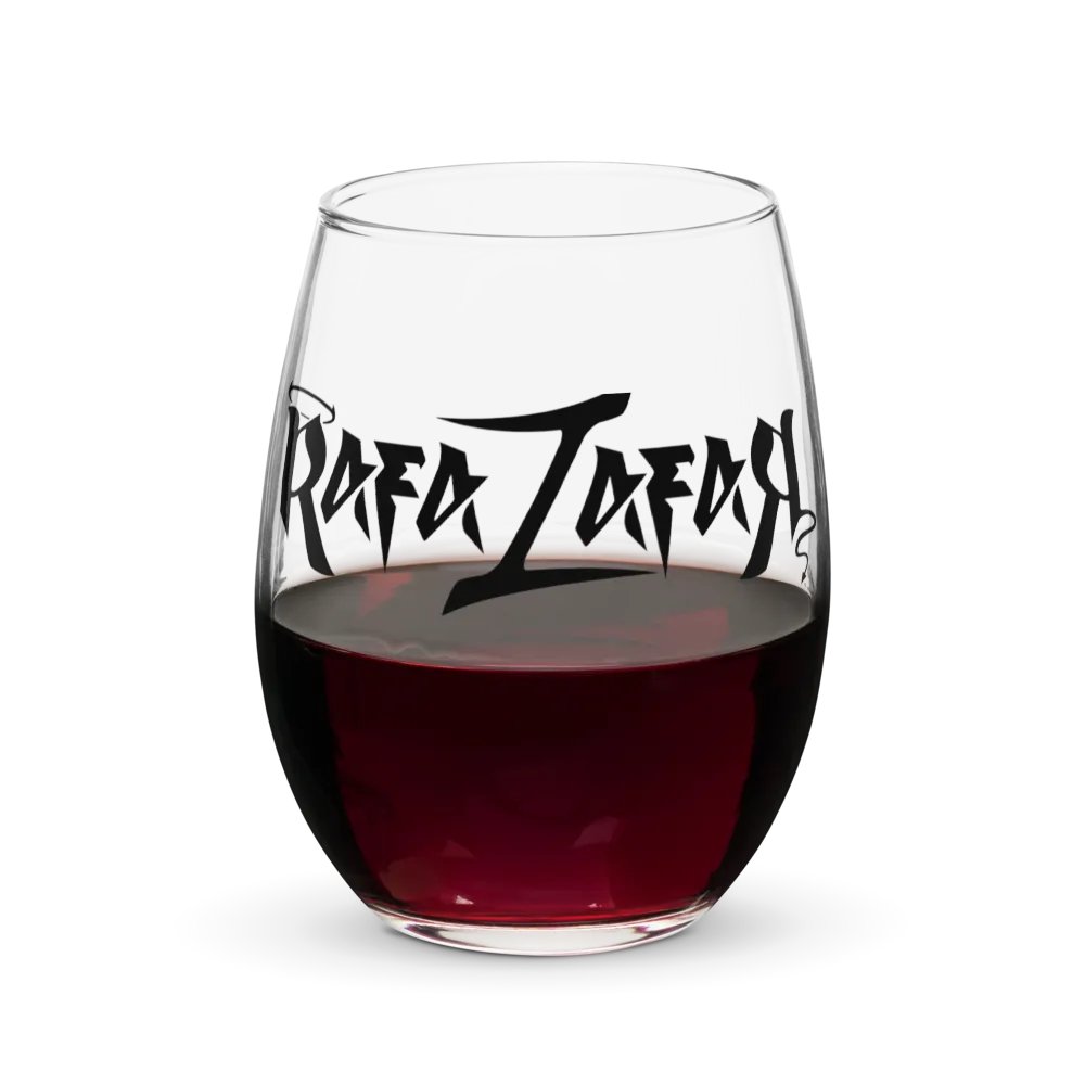 RafaZafar Logotext Stemless Winglass (black) product image (5)