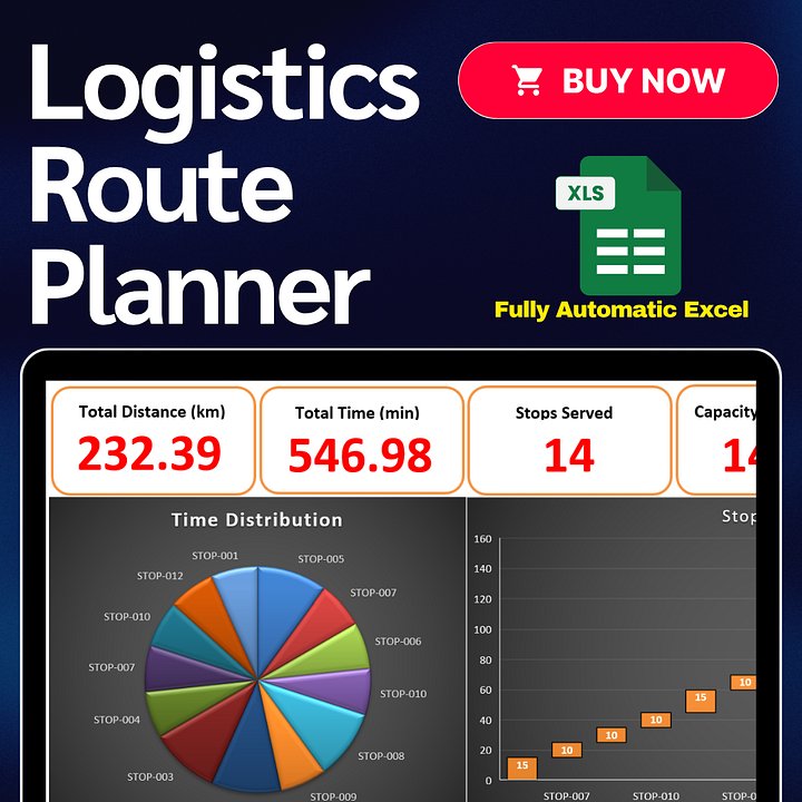 Logistics Route Planner Optimization using Excel product image (1)