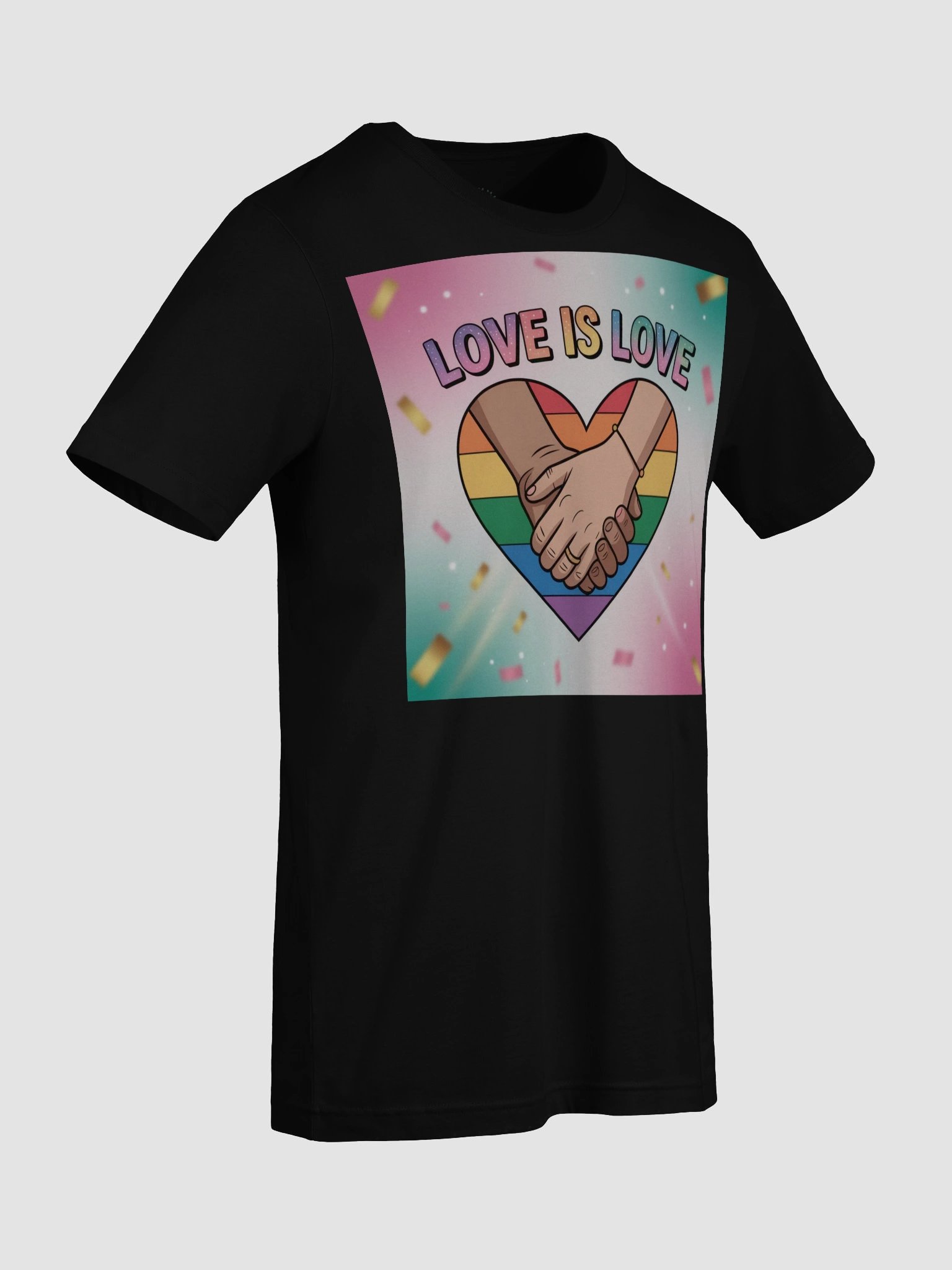 Unisex 'Love Is Love' Rainbow Heart Pride T-Shirt product image (93)