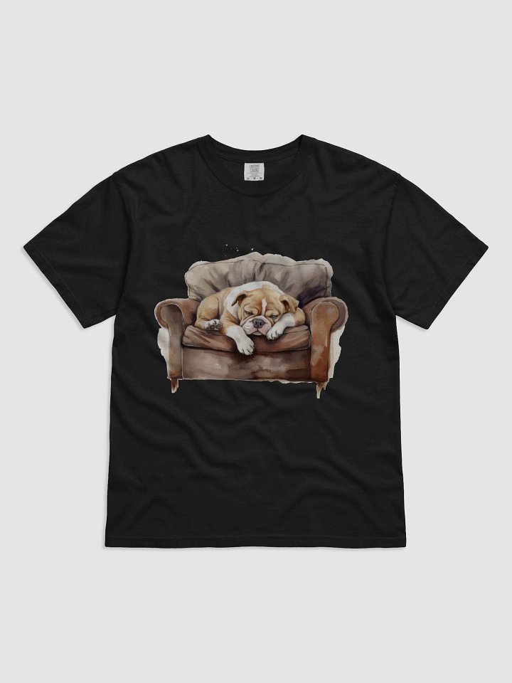 Cozy Canine Nap Watercolor T-Shirt product image (1)