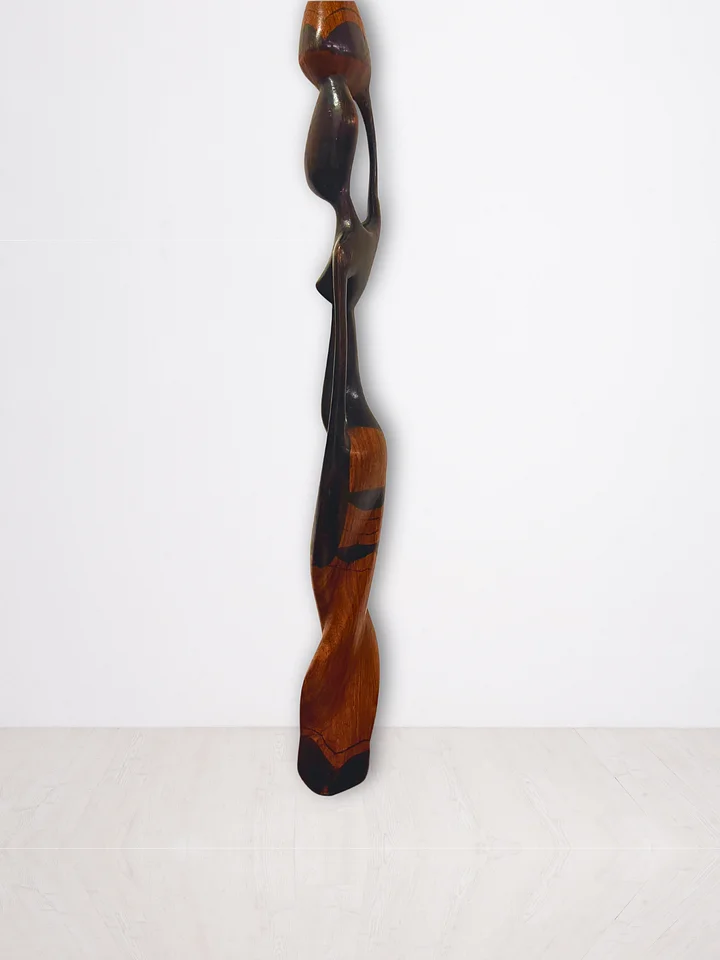 Handcarved Wooden African Woman Sculpture product image (1)