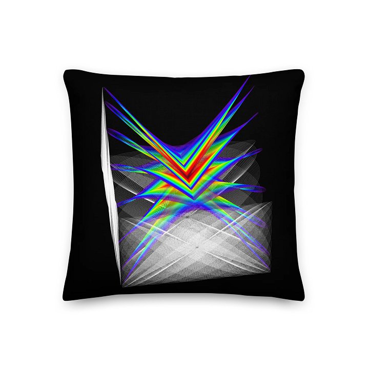 Cubed Oscillations - Lissajous Figures Mathematical Art Pillow product image (1)