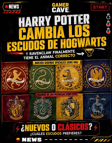 🚨⚡ HOGWARTS CAMBIA DE LOOK… Y RAVENCLAW POR FIN TIENE EL ANIMAL CORRECTO 🦅

HBO presentó los nuevos escudos de Gryffindor, Sl...