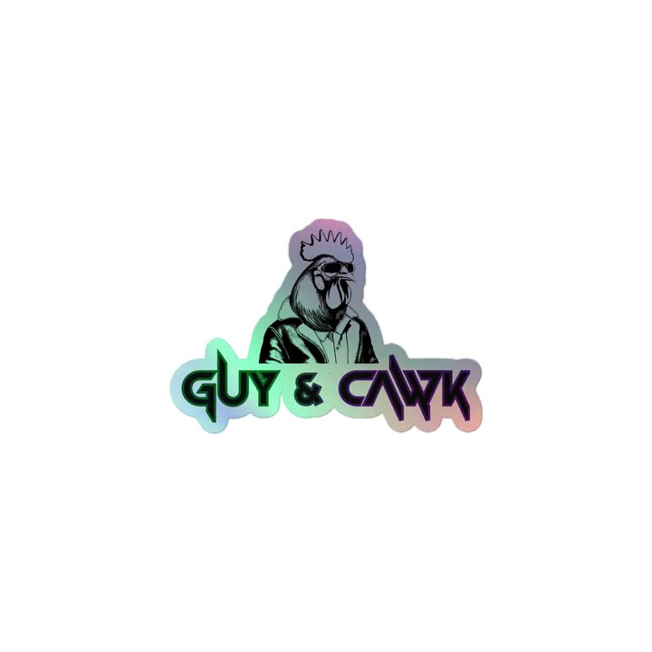Guy & Cawk holo sticker product image (1)