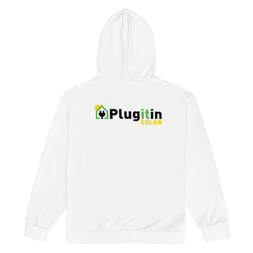 Plug It In Solar High-Quality Recycled Unisex Zip Hoodie product image (2)