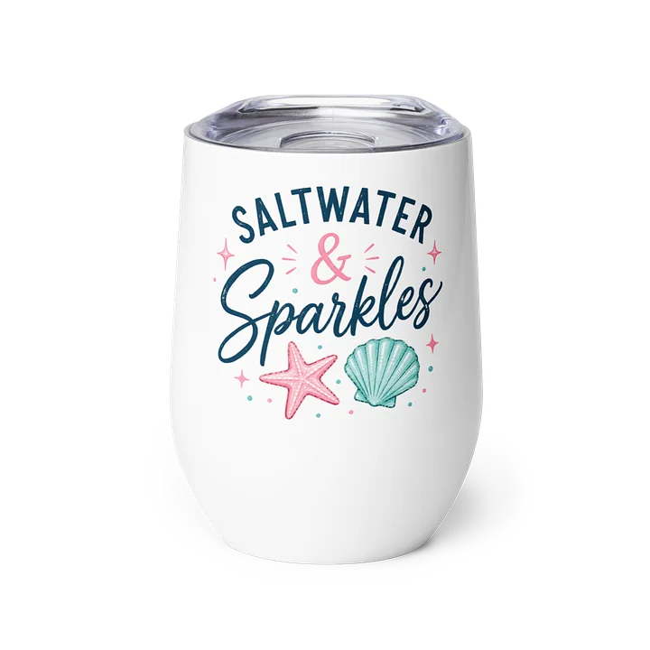 Saltwater & Sparkles Wine Tumbler 🌴✨ product image (1)