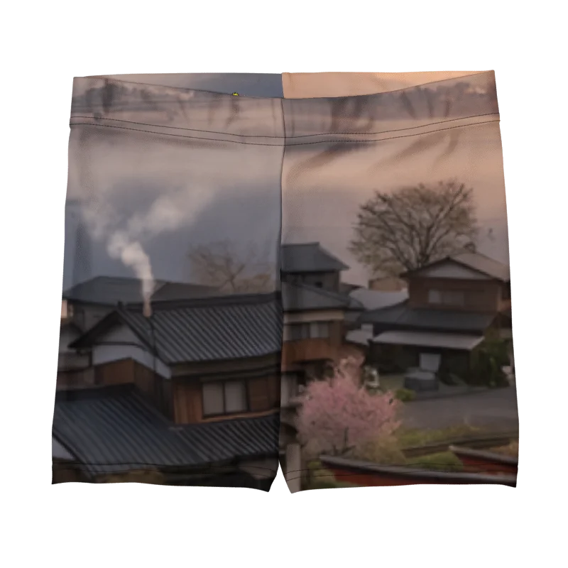 Mount Fuji Graphic Bike Shorts | Stretchy Activewear product image (1)