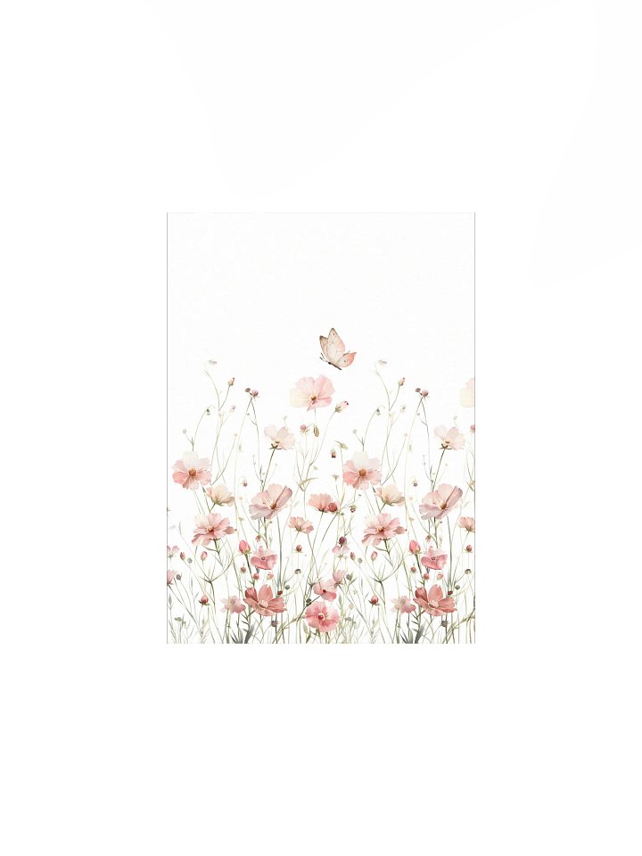 Watercolor Pink Floral Meadow Nursery Print product image (2)