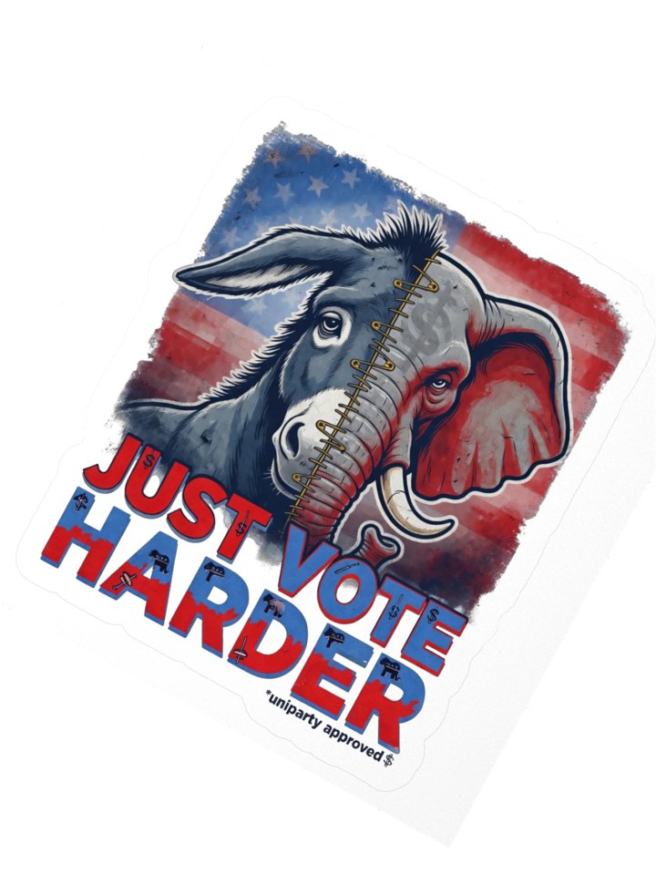 Just vote harder sticker product image (2)
