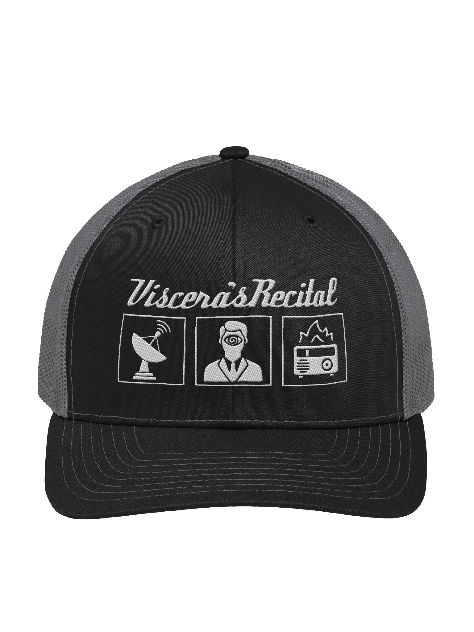Viscera's Recital Embroidered Trucker Hat - White product image (1)