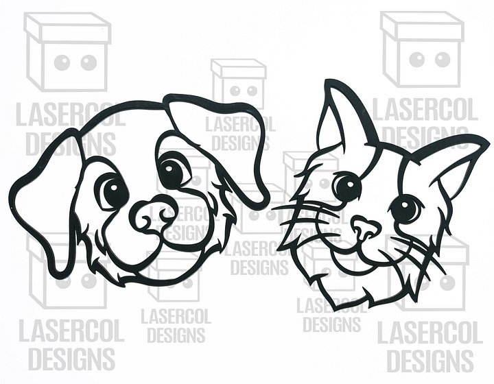 Cute Animals Wall Art Bundle - Laser Cut Files product image (2)