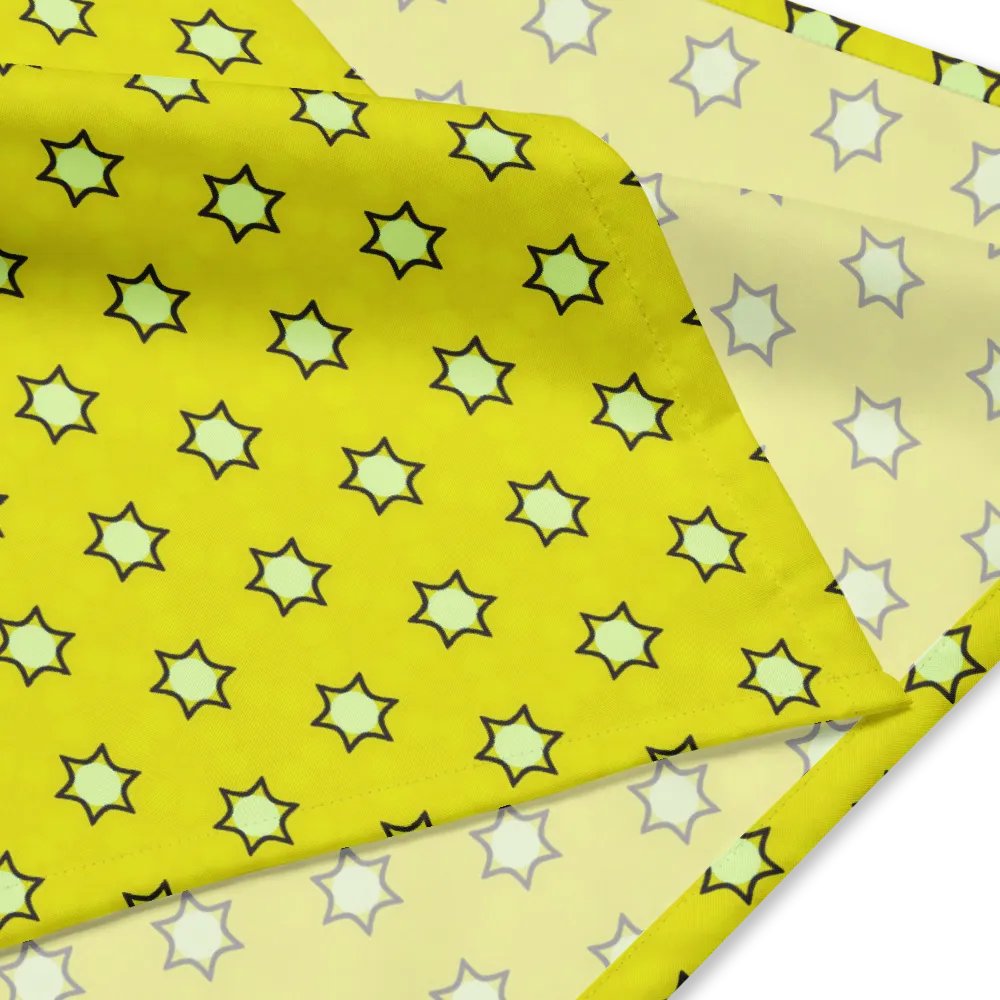 Pet's yellow star print bandana product image (3)