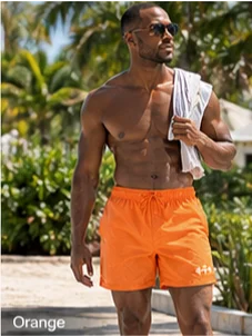 His House Mens Swimsuit - Orange by His House