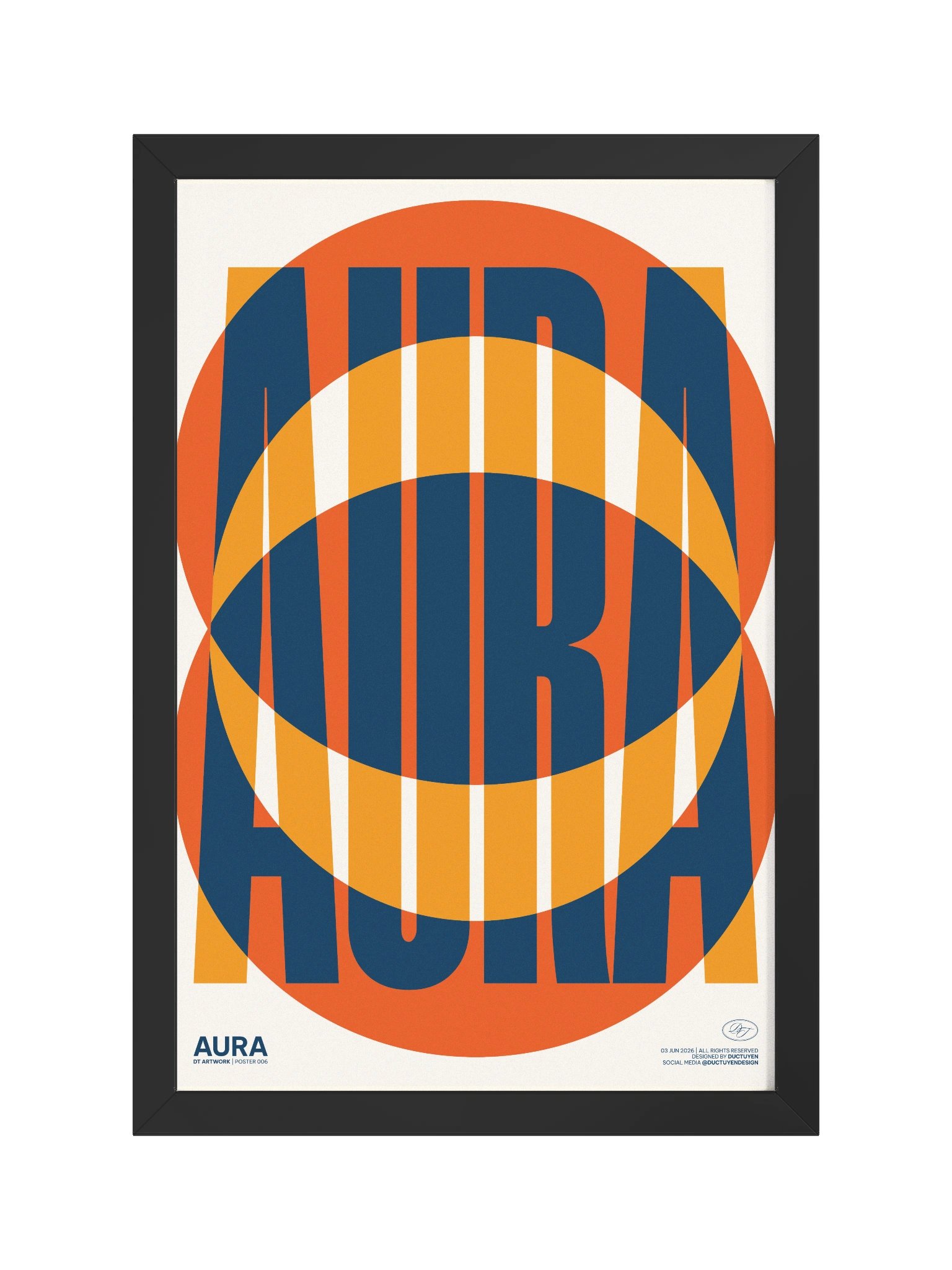 "AURA" Typography Framed Poster product image (7)