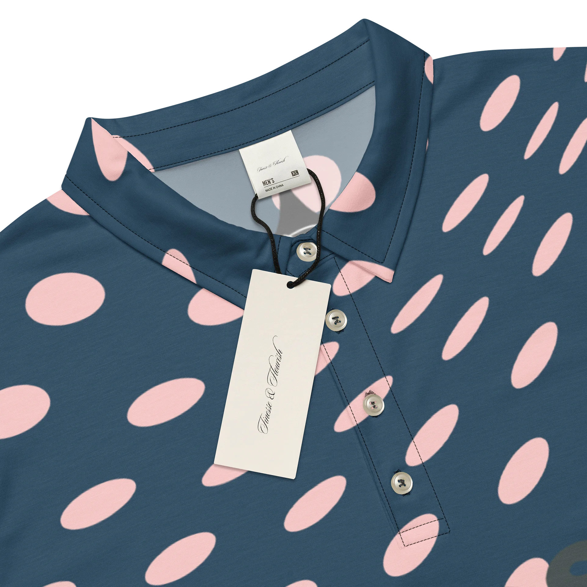 F&F Spot Slim Fit Polo Shirt (NVY) product image (4)