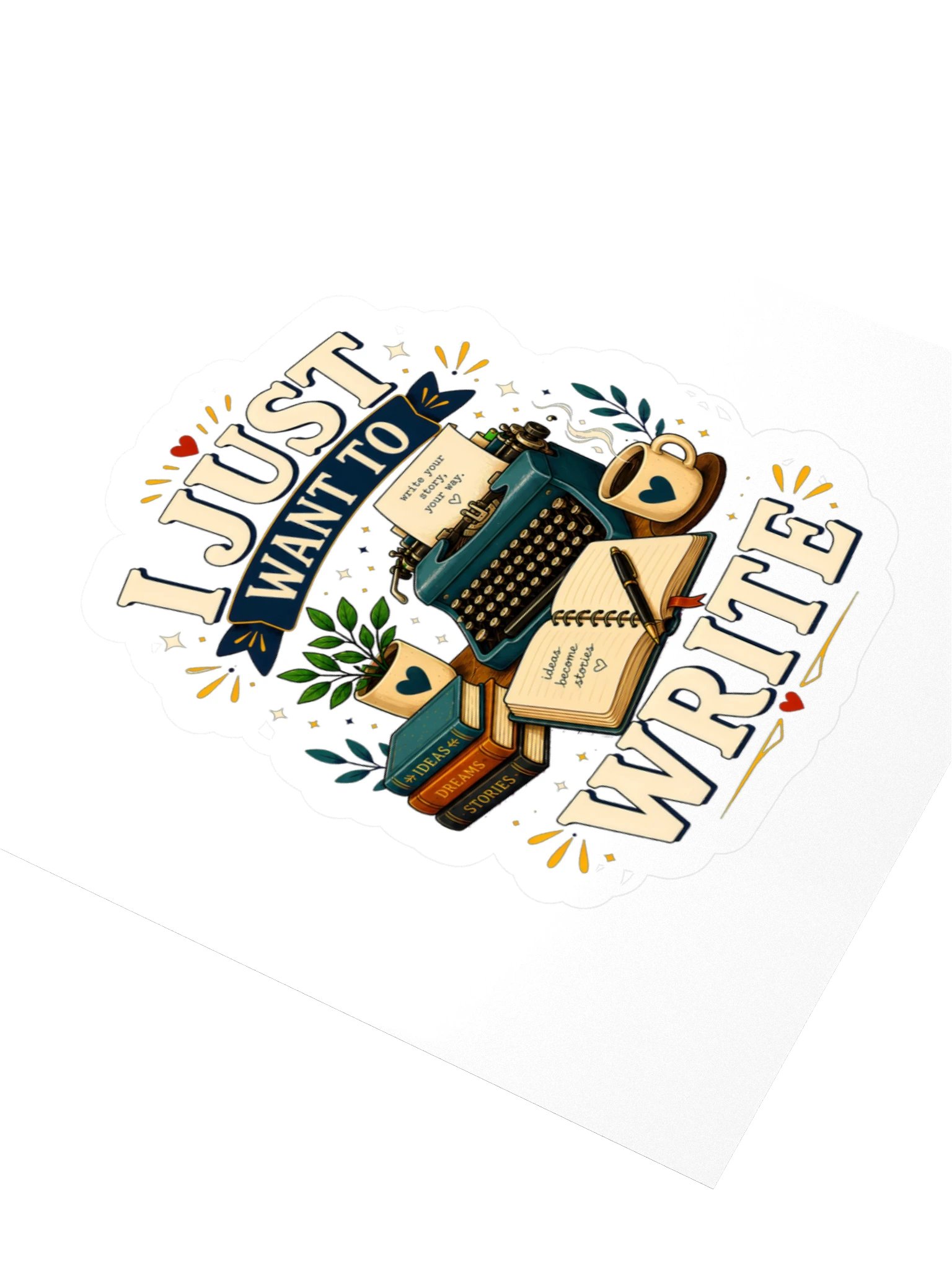 I Just Want To Write Sticker product image (3)