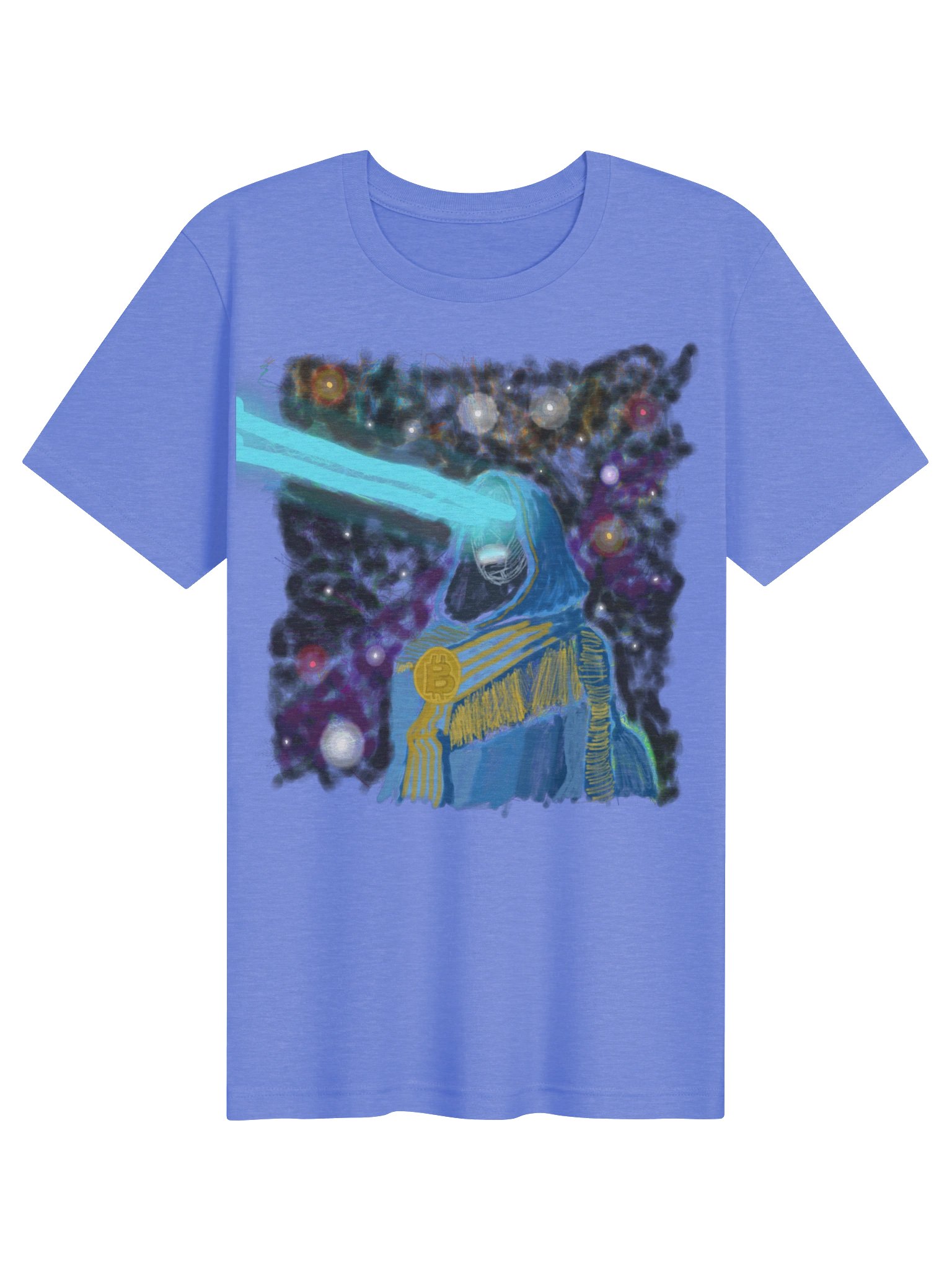 Cosmic Bitcoin Hooded Figure Tee product image (3)