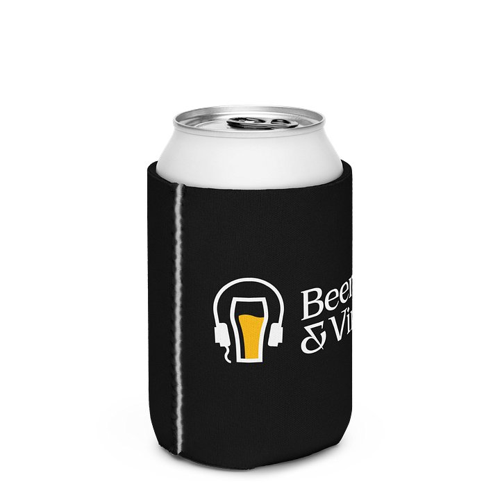 Beer & Vinyl Coozie Black product image (2)