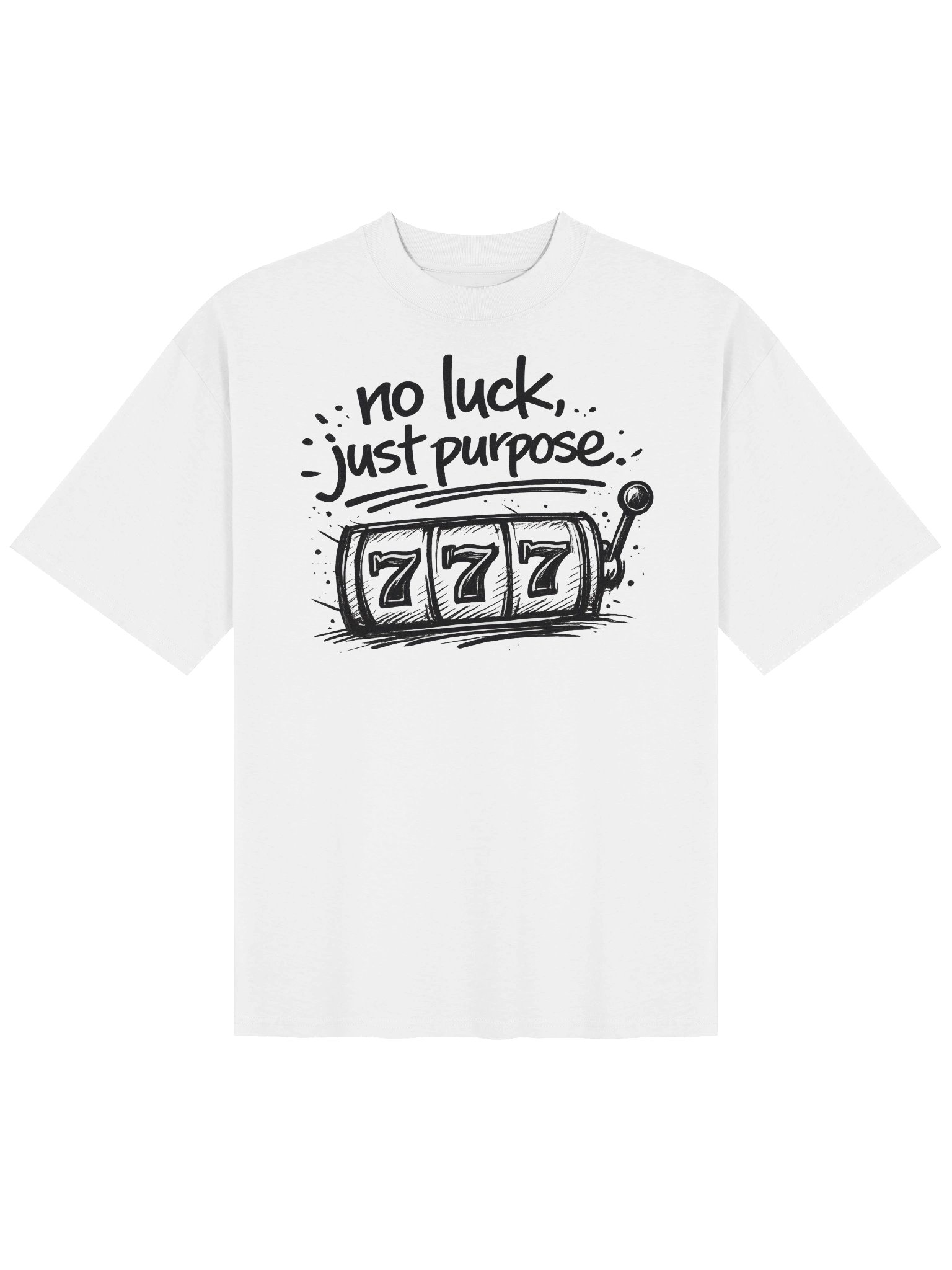 2P "No luck" Oversized Tee product image (1)