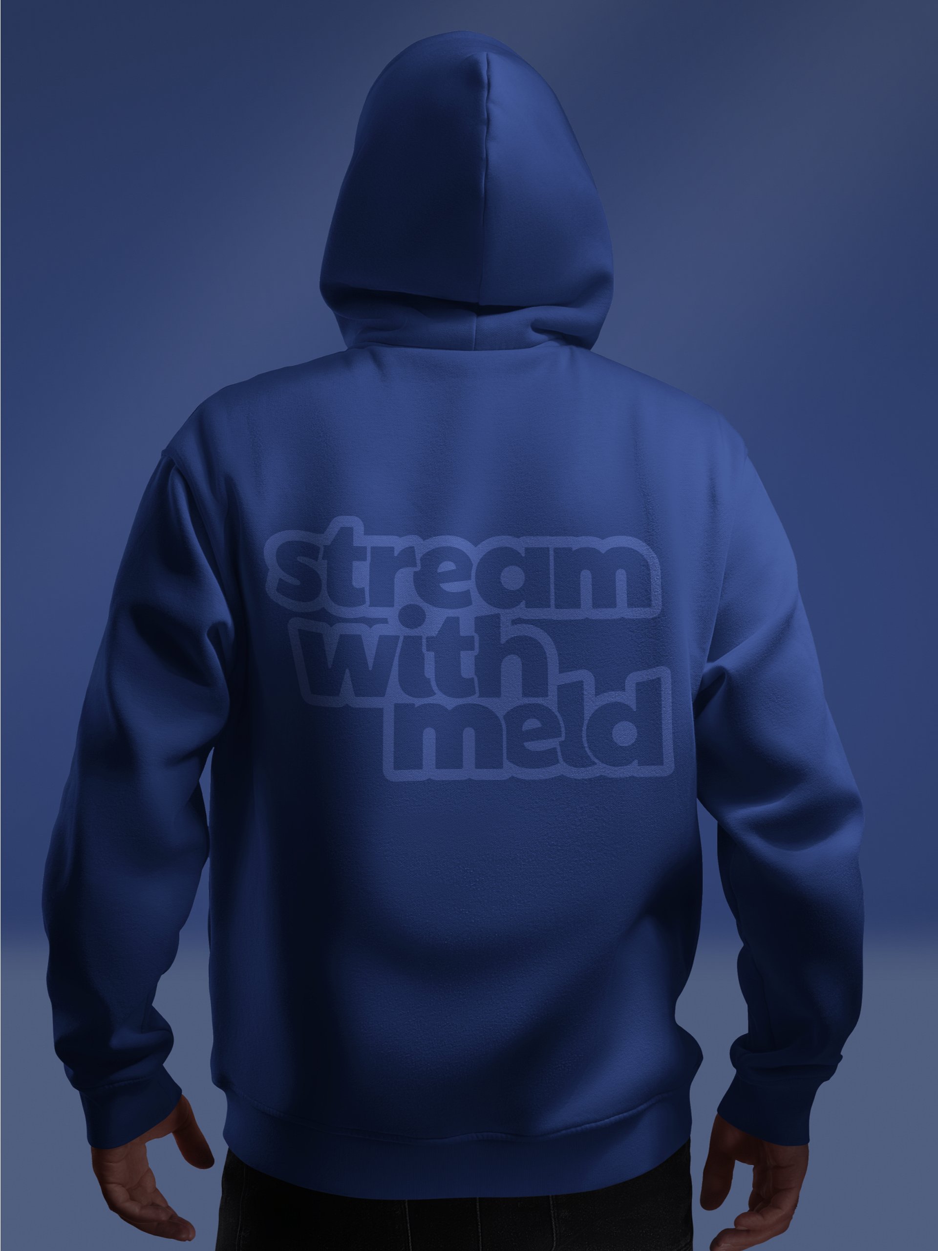 Monochrome Blue Hoodie product image (2)