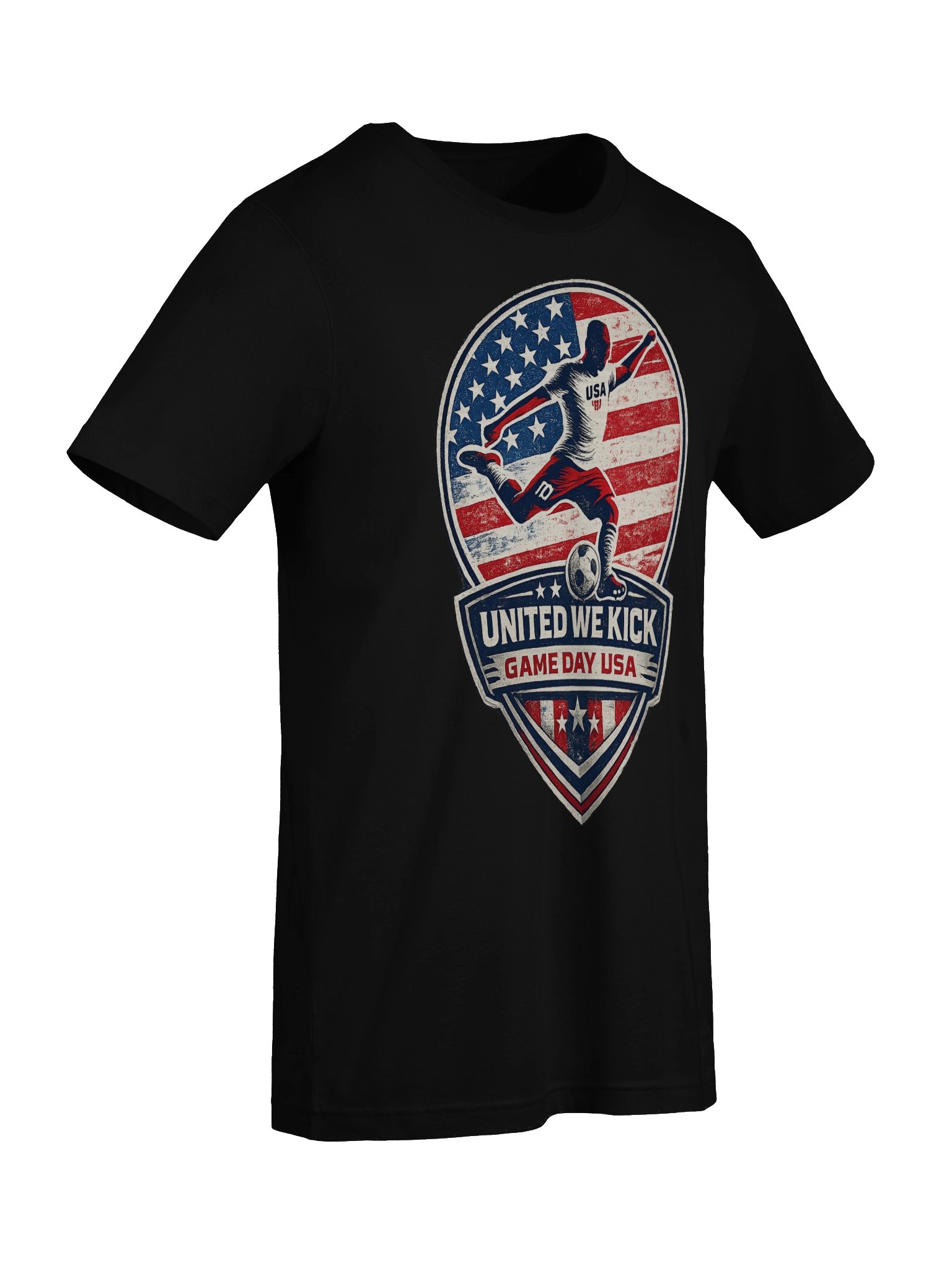 United We Kick USA Soccer Fan Shirt – Patriotic Game Day Football Tee product image (9)