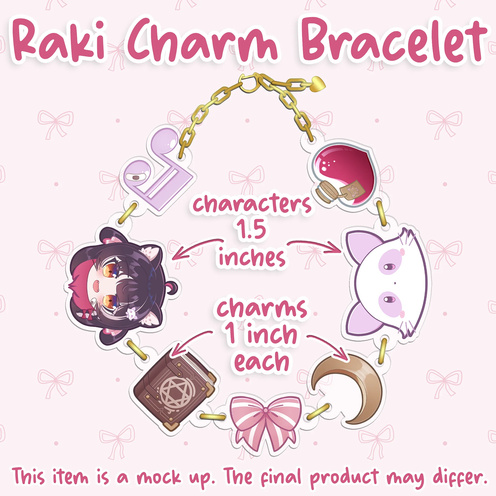 Raki Valentine's Acrylic Charm Bracelet [PREORDER] product image (1)