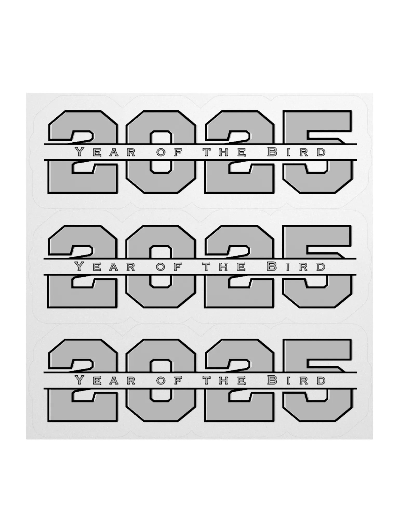 Grey "Year of the Bird" Stickers product image (2)