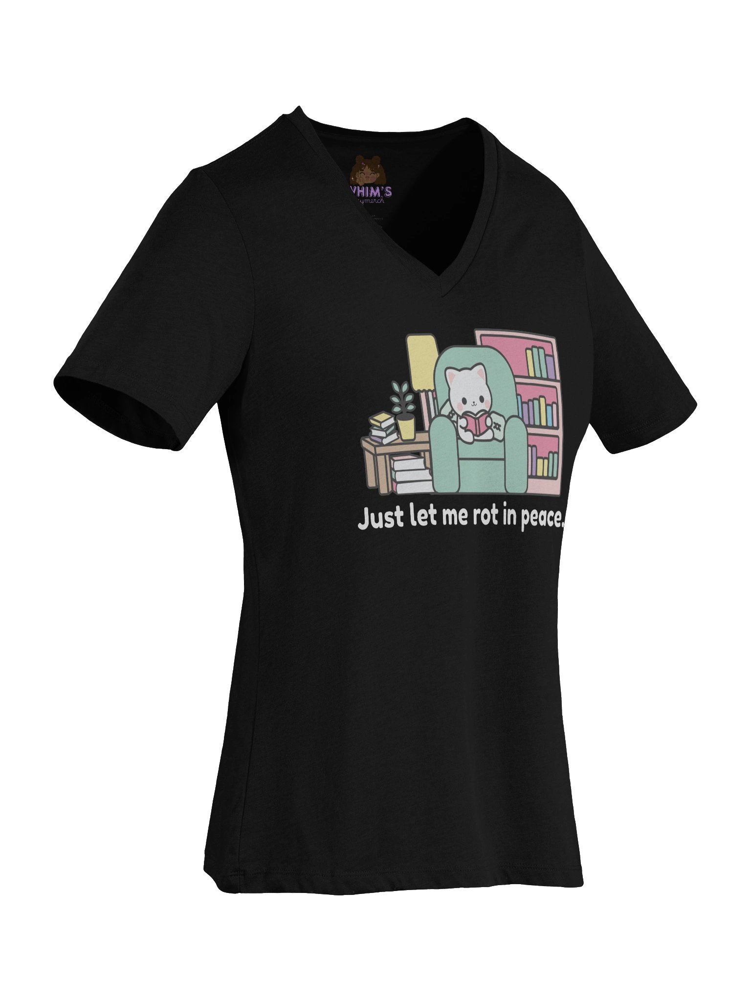 Kitty's Library v-neck product image (21)