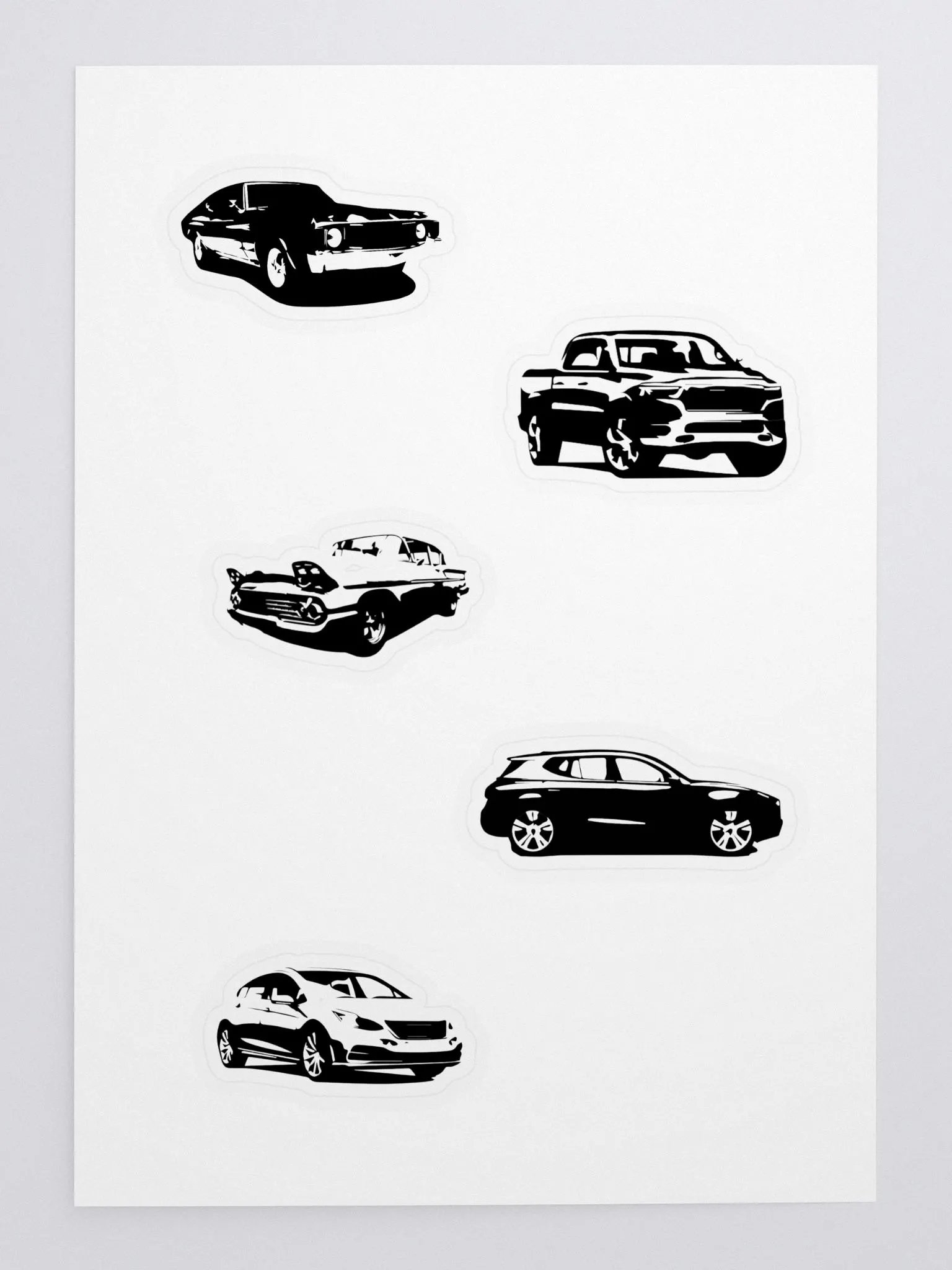 Classic Car Sticker Sheet (5pc) product image (1)