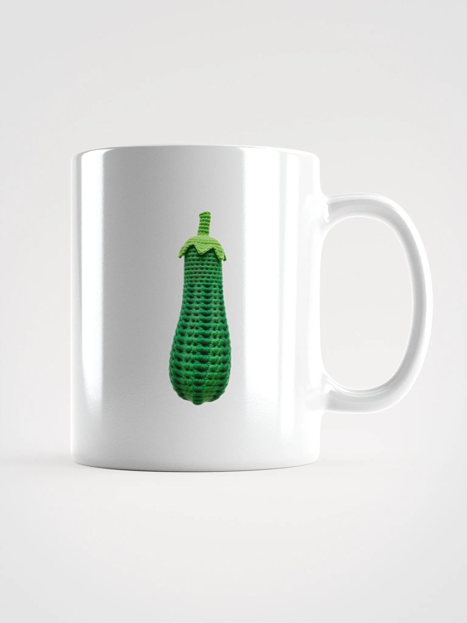 CozyAvocado White Glossy Mug Zucchini #1 product image (1)