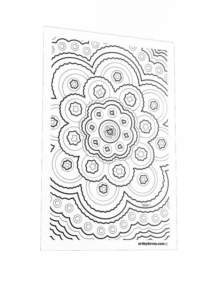 Color Your Own Art: Squiggles Mandala product image (2)