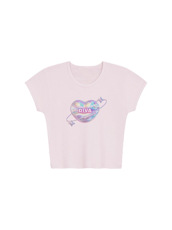 Diva Crop Tee - Light Pink product image (1)
