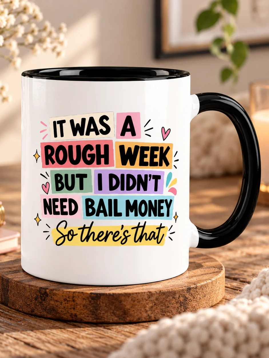 It Was a Rough Week But I Didn't Need Bail Money Ceramic Mug product image (1)