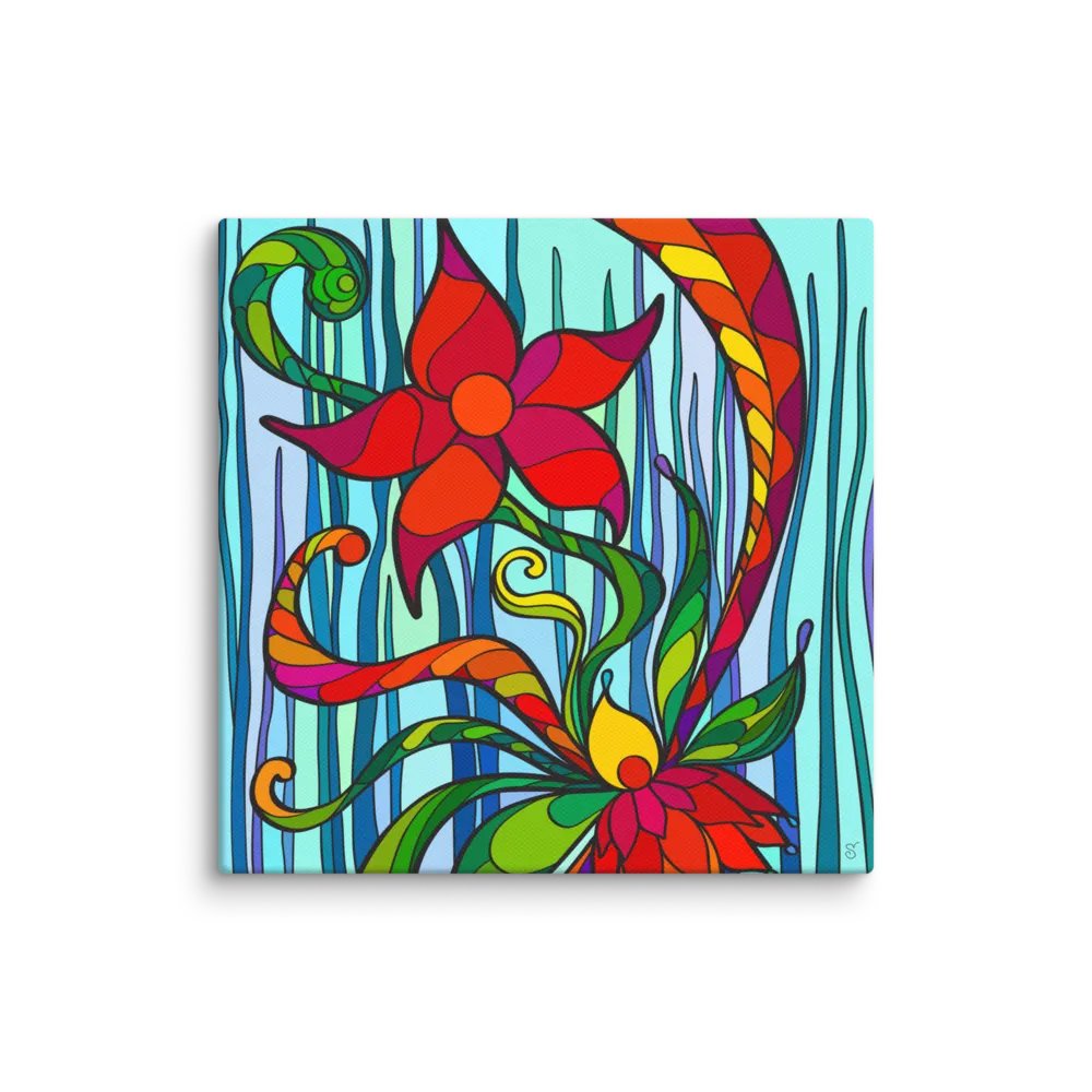 Vibrant Floral Canvas Art - Deep Ocean Starfish product image (1)