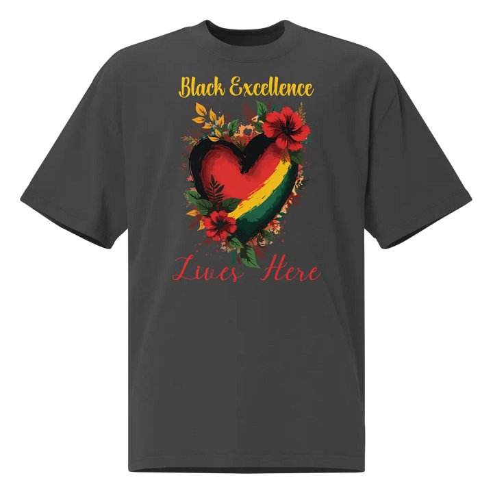 Black Excellence Lives Here Oversized T-Shirt product image (1)