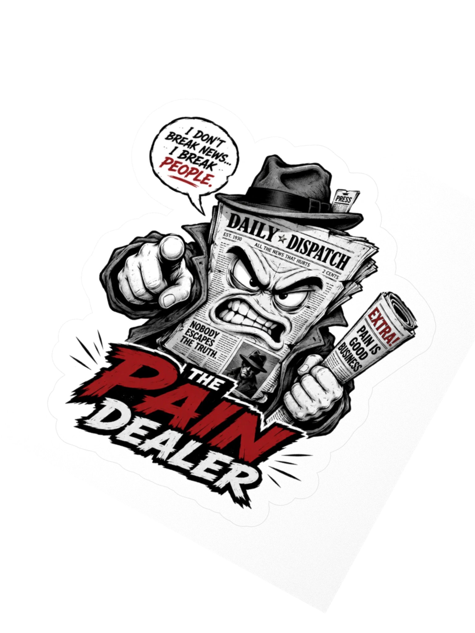 The Pain Dealer: Bad News, Worse Receipts Sticker product image (2)