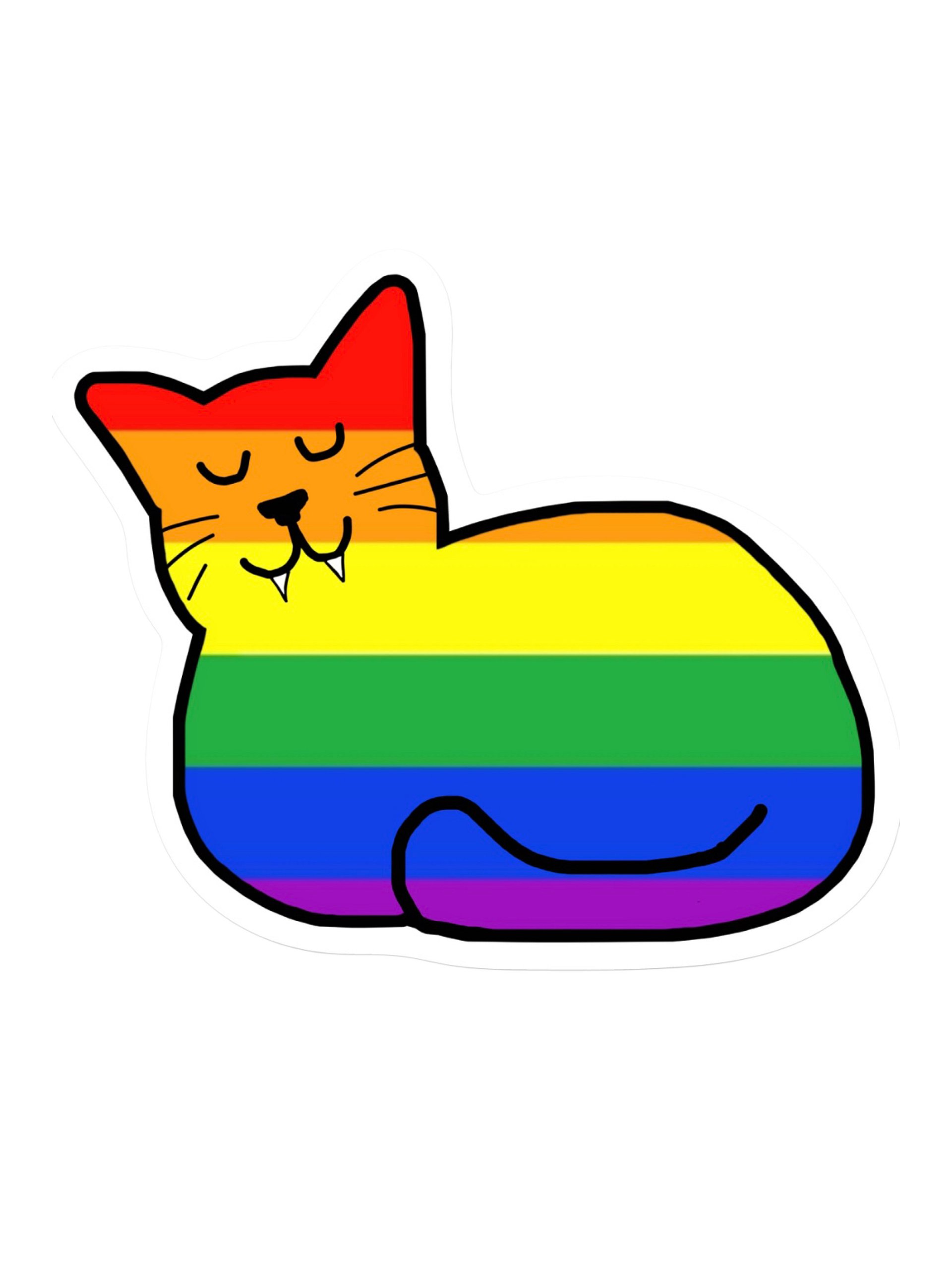 Pride Cat Loaf sticker product image (1)