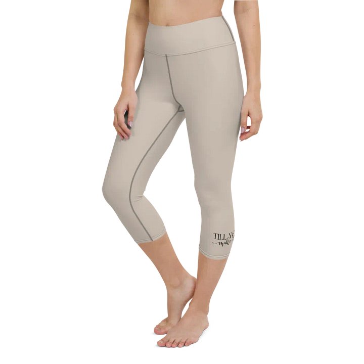 Till You Make It Leg Design Yoga Capri Leggings product image (1)