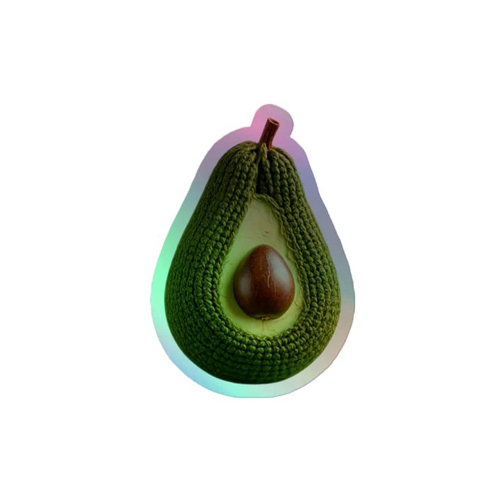 CozyAvocado Kiss-Cut Holographic Sticker Sheet Avocado #1 product image (2)