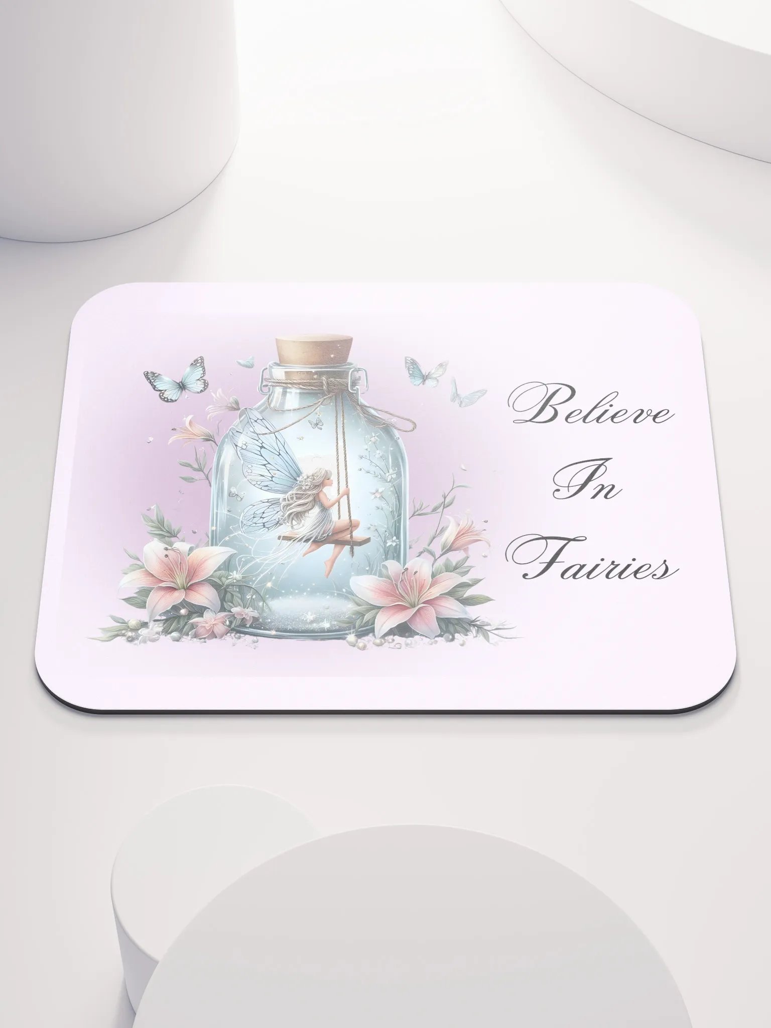 Whimsical Fairy Glass Bottle Mouse Pad product image (2)