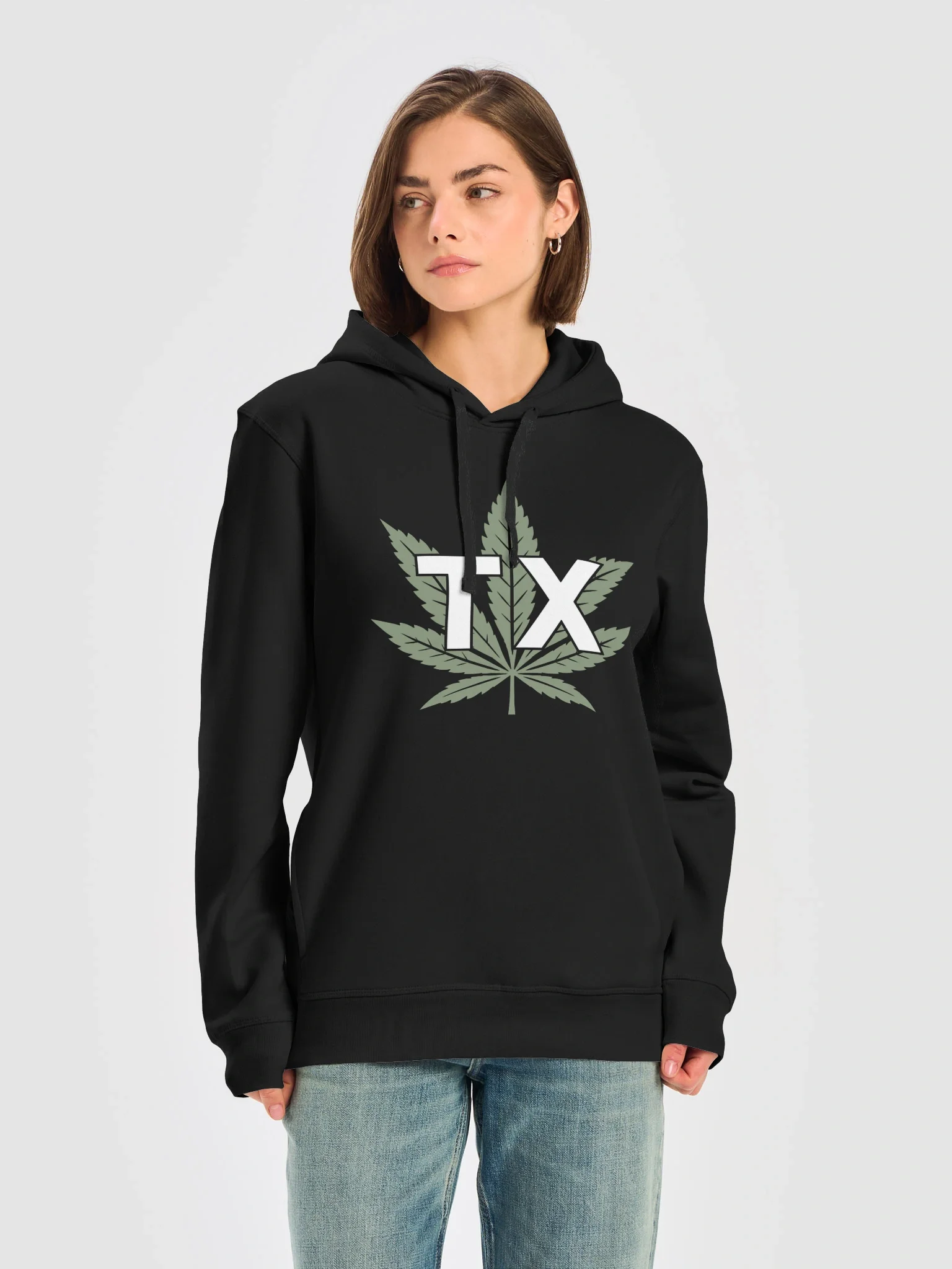 TX Cannabis Leaf Hoodie, view 3