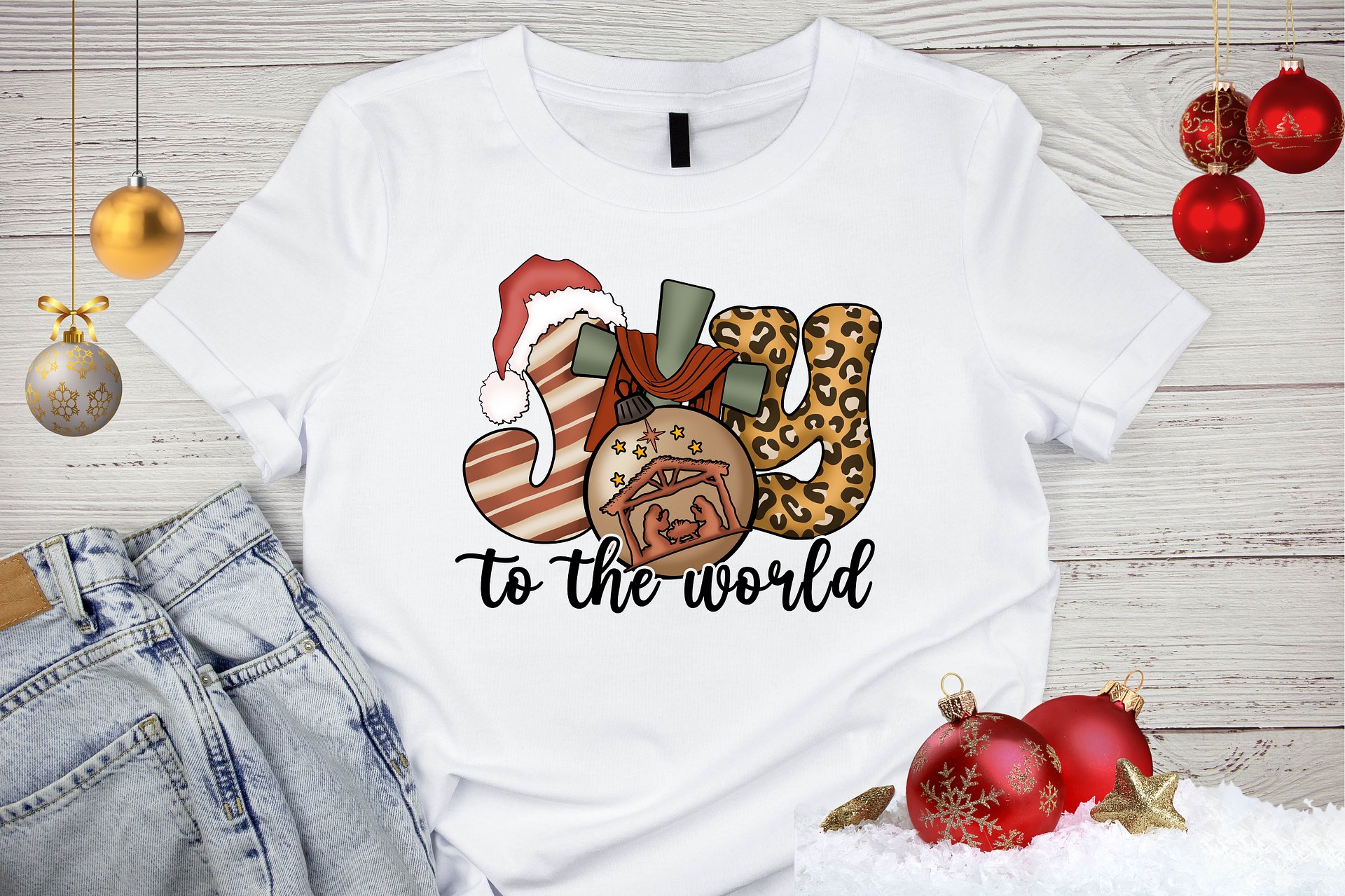 Joy to the World Christmas T-Shirt product image (1)